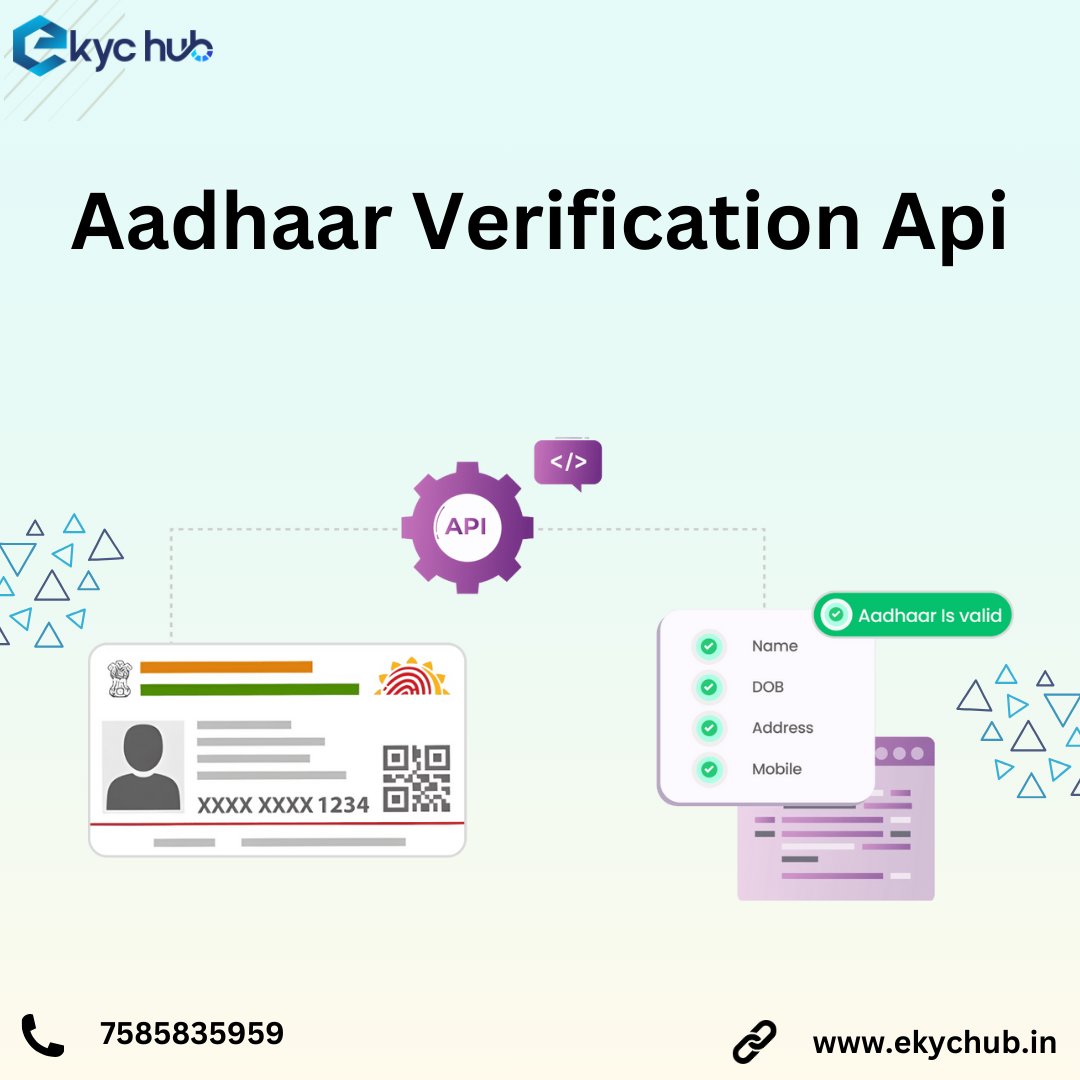ekyc_hub's tweet image. Supercharge your security with the Aadhaar Verification API – Instant, accurate, and secure identity validation for a seamless user experience.
#ekychub #aadhaarverificationapi #apiverification #identityvalidation
#secureidentityauthentication #digitalverification #Aadhaarintegra