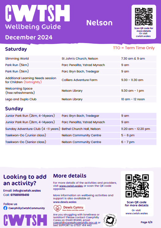 Cwtsh Wellbeing Guide, Dec 24 - Nelson - Part 2