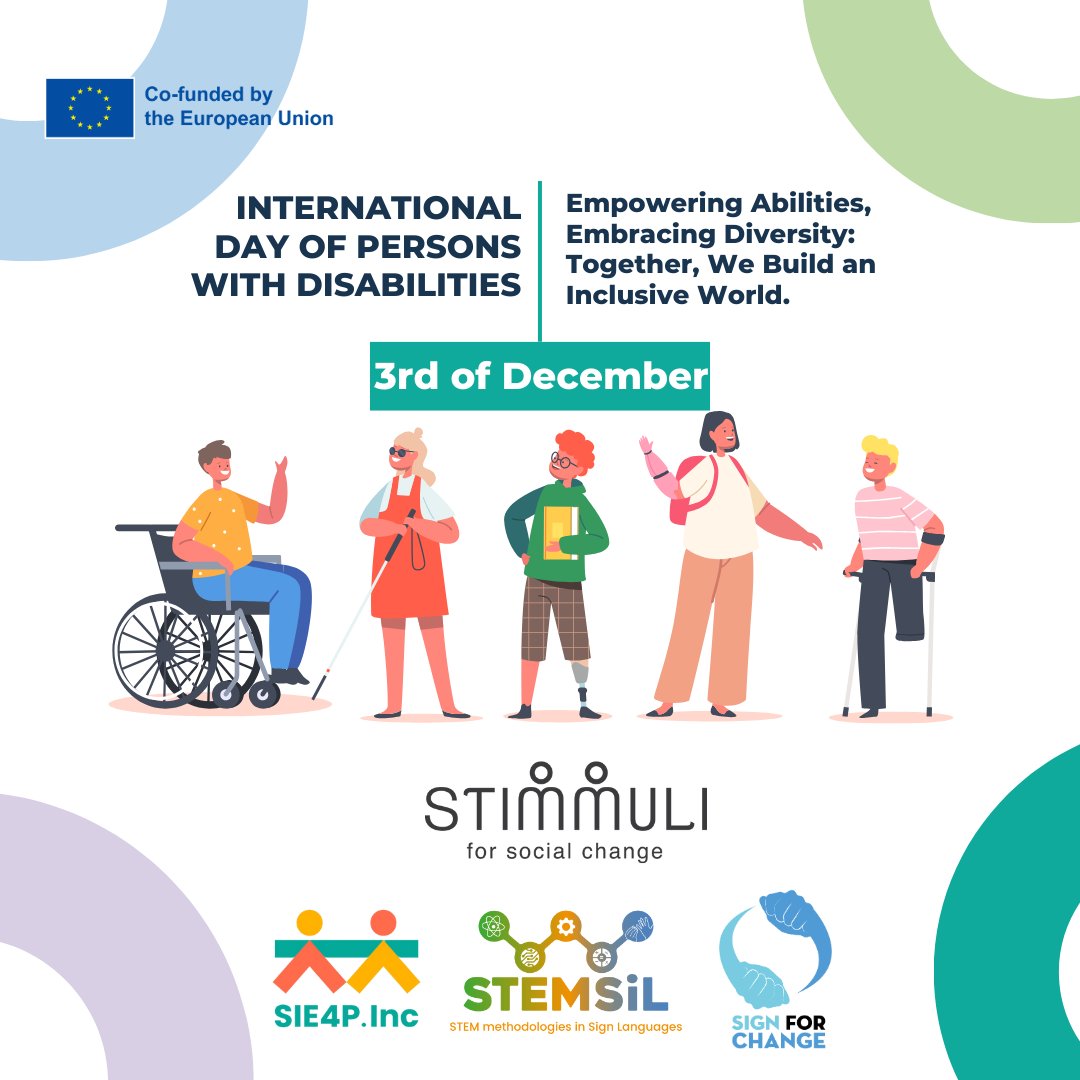 🌟Today, we celebrate inclusion, diversity, and the incredible abilities of every individual! 🌟Through #ErasmusPlus projects like #SIE4PINC #STEMSiL &amp; #SignforChange, Stimmuli empowers students &amp; youth with equal opportunities to thrive. 🔎 Learn more: stimmuli.eu
