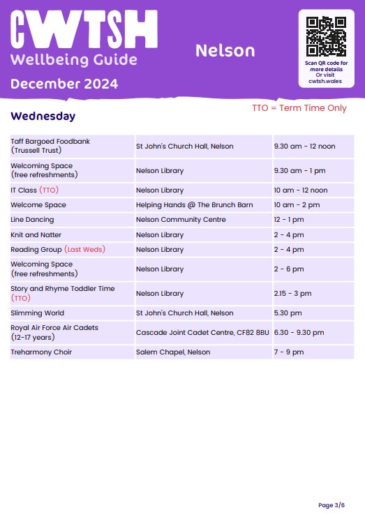 Cwtsh Wellbeing Guide, Dec 24 - Nelson - Part 1