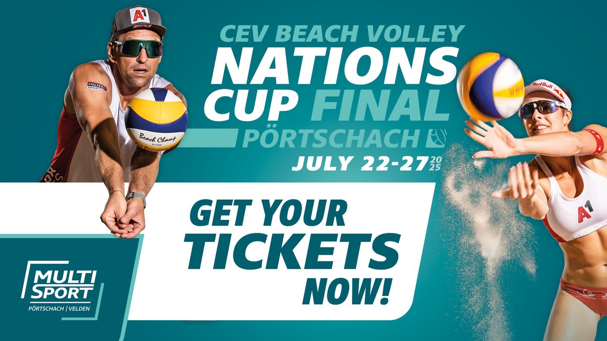 Premiere of the Multisport Event Series 2025 – tickets now available 🎉! Experience the CEV Beach Volley Nations Cup Final 2025 in Pörtschach, alongside thrilling speed climbing and world-class water skiing competitions. 
Get your tickets now: 📲 bit.ly/3CUei1o