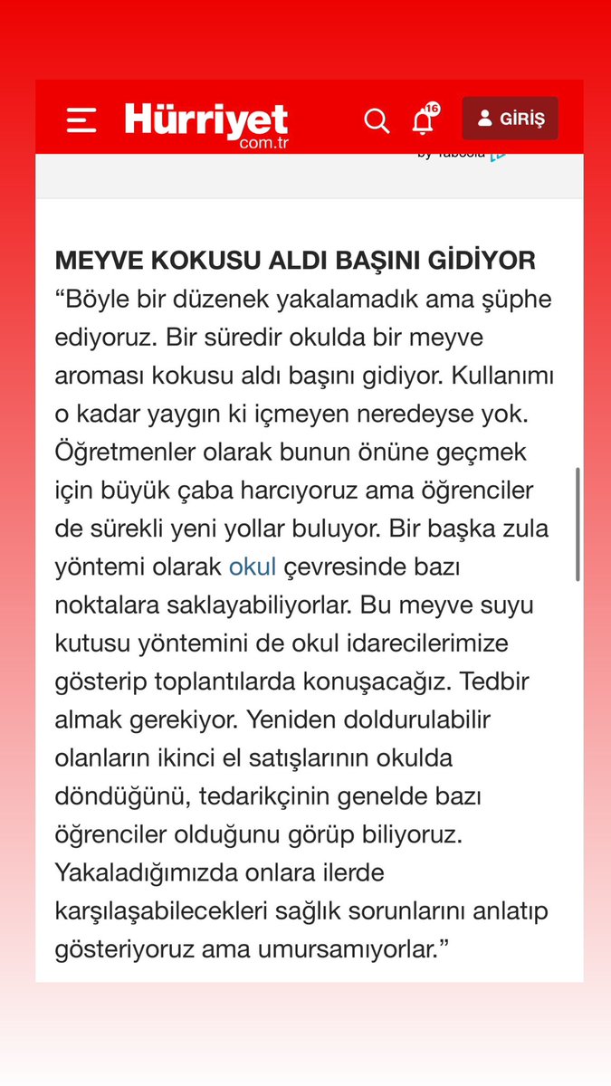 📌Akılalmaz ‘puf zulası’

Öğrenciler karton meyve suyu kutusunu ‘puf zulası’, pipetini de içme aracı olarak kullanmaya başladı. Okullar meyveli duman sahası oldu. Uzmanlar harçlık birleştirilip alınan 1 cihazın elden ele dolaştığını,  2. El pazarı oluştuğunu söylüyor.