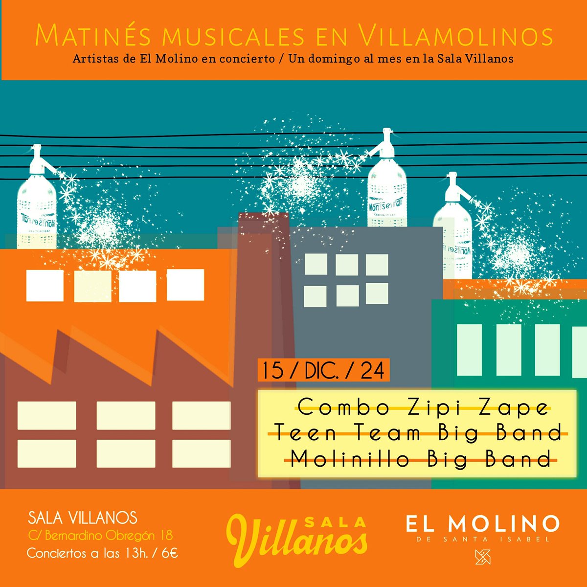 Lo de la semana que viene va a ser... ¡Ay! ¡Cien alumnxs en escenarios emblemáticos! Doble concierto en el Colegio de Médicos y cierre de semana en Villanos &lt;3. ¡No te quedes sin tus entradas!