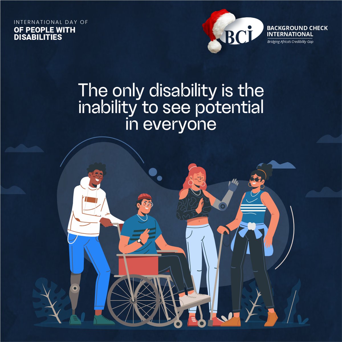 bcilimited's tweet photo. For World Disability Day, let’s challenge the world to see beyond the surface and recognize the incredible potential in everyone, regardless of disability.

#ChampioningDisabilityEquity #IDPD #DisabilityDay #EveryoneIncluded https://t.co/8yAtC8ZgRd