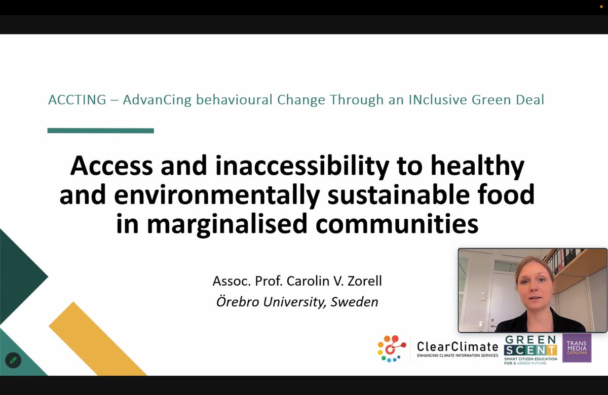 Greenscent_eu's tweet image. Carolin Zorell’s &quot;Access and Inaccessibility to Healthy, Sustainable Food&quot; examines barriers for marginalised communities and emphasises policy change to improve access. 🌿 #GreenDigitalAccessibility
#GDA24