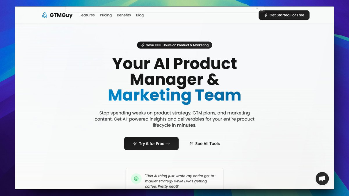 thetronjohnson's tweet photo. I’ve spent countless hours stuck in busywork—writing PRDs, planning MVPs, optimizing landing pages.  

The more time I spend on this, the less time I have to execute.

So, I built GTMGuy, an AI tool to take care of the grind

https://t.co/pciwCiOOxL

#indiehackers #buildinpublic