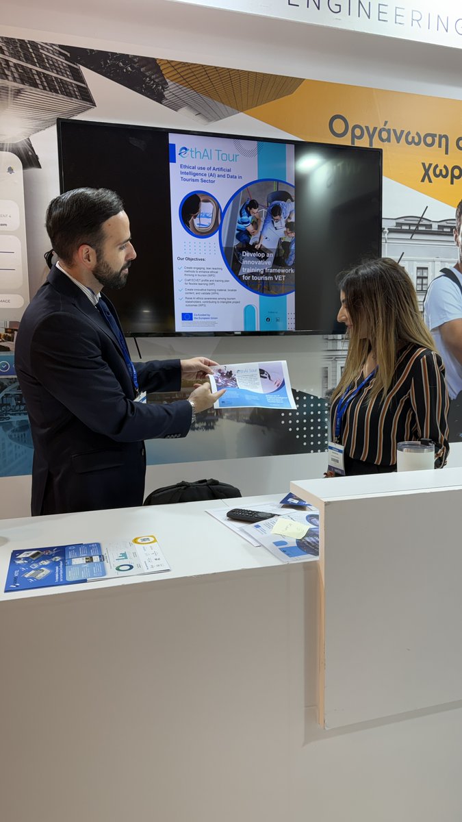 ✨Νέα από τη XENIA 2024!
Η ομάδα της Atlantis Engineering παρουσίασε το έργο #EthAITour, ανοίγοντας συζητήσεις για το πώς η #ΤεχνητήΝοημοσύνη &amp; η #Ηθική μπορούν να διαμορφώσουν ένα βιώσιμο μέλλον στον τουρισμό.
Μάθετε περισσότερα: ethaitour.eu
#ErasmusPlus #Tourism #ΑΙ