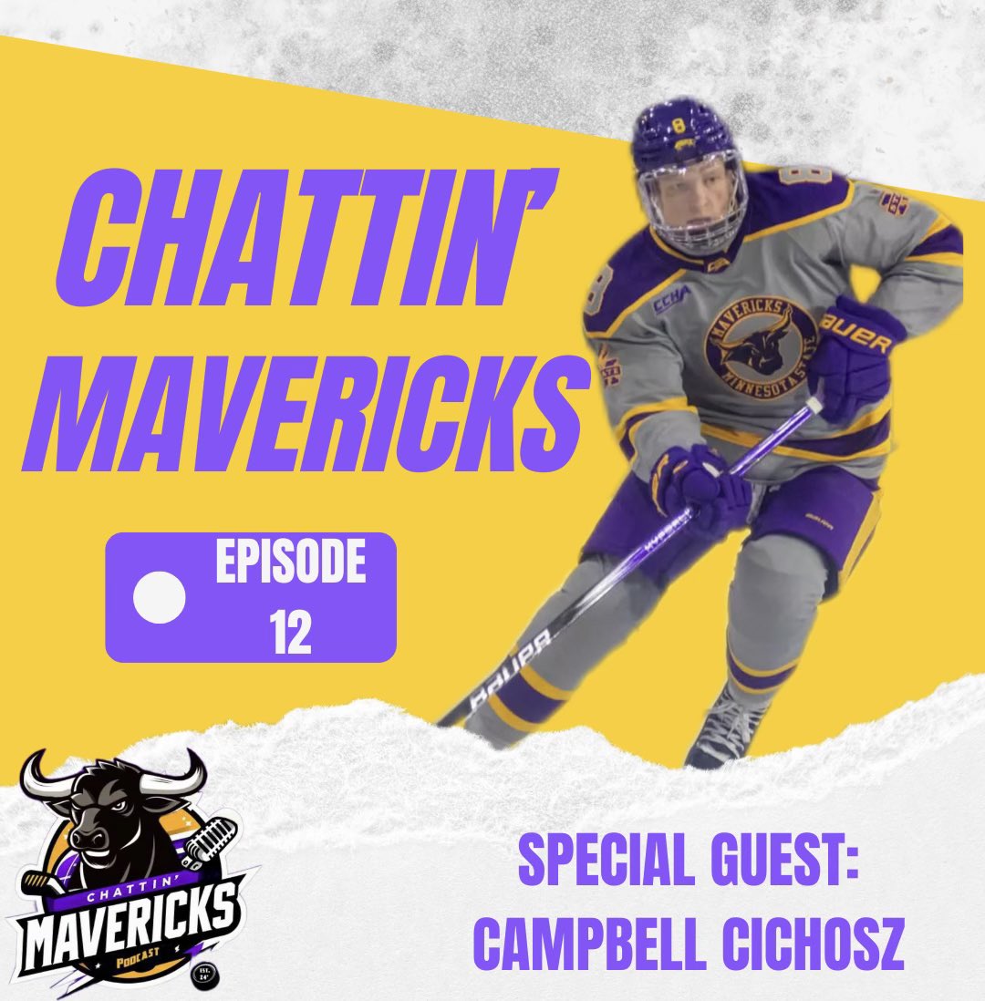 Maniacofmayo69's tweet photo. 🚨OUT NOW ON #CHATTINMAVERICKS🚨
S1E12
🫡@CCHAHockey scores/standings🫡
🥫@4cacichosz interview🥫
🫵Maverick hockey recruiting check in with @MSUMavRecruits 🫵
🫢@BGSUHKY series preview🫢 https://t.co/tuMFfZXN9V