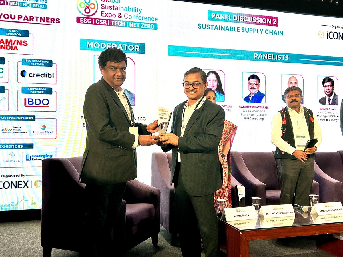 #GSEC2024 𝗣𝗮𝗻𝗲𝗹 𝗗𝗶𝘀𝗰𝘂𝘀𝘀𝗶𝗼𝗻 𝟮

Topic- Sustainable Supply Chain

𝐌𝐨𝐝𝐞𝐫𝐚𝐭𝐨𝐫- Indra Guha

𝐏𝐚𝐧𝐞𝐥𝐢𝐬𝐭𝐬- Dr. Sunita Purushottam | Gyanesh Pathak | Nishtha Gupta | Sandeep Chatterjee | Avinash Kumar | Anurag Jain

#PanelDiscussion