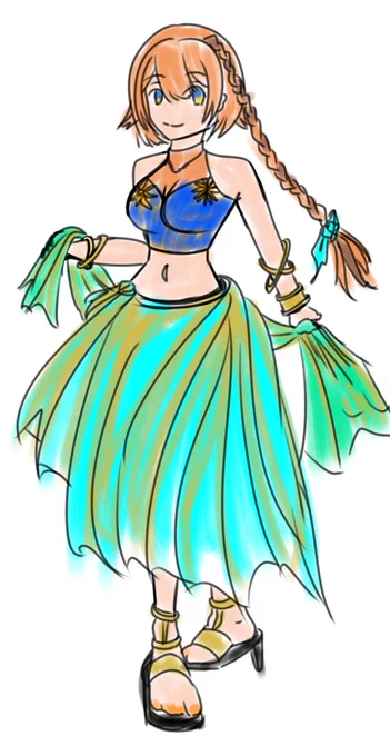 #七星みりり新衣裳予想 某ゲームの踊り子的なエキゾチック衣装かなぁ