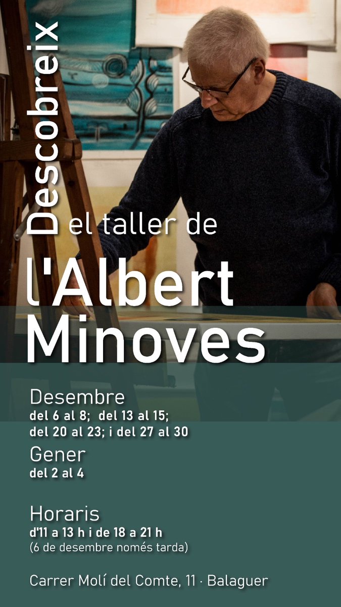 RadioBalaguer's tweet photo. L'espai de creació d'Albert Minoves obre les portes al públic els propers caps de setmana per redescobrir el seu llegat artístic https://t.co/6Dv15Atxn1 https://t.co/DNv7UCeWl4