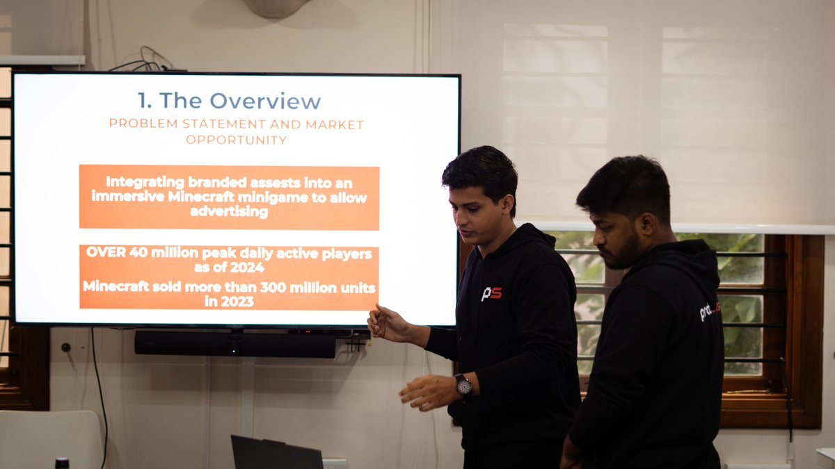 ProtostarsEM's tweet photo. Team Sentinals: Abhishek Kamble, Huzaifa Ahmed Pallan

• Project: A branded Prop Hunt game for Roblox and Minecraft.
Seamlessly integrating advertising into immersive gameplay environments. 🎮📢