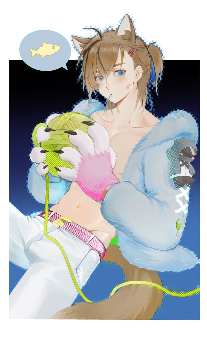 这次穿得毛茸茸的是白铁😾