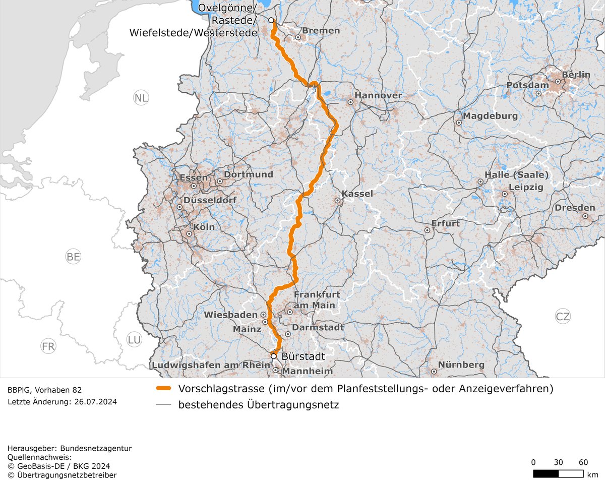 #RheinMainLink: Wir haben den #Untersuchungsrahmen für die vier #Netzausbau-Vorhaben des Projekts erlassen. Damit ist festgelegt, welche Unterlagen <a href="/Amprion/">Amprion</a> im weiteren Verfahren erarbeiten muss. netzausbau.de/1038204