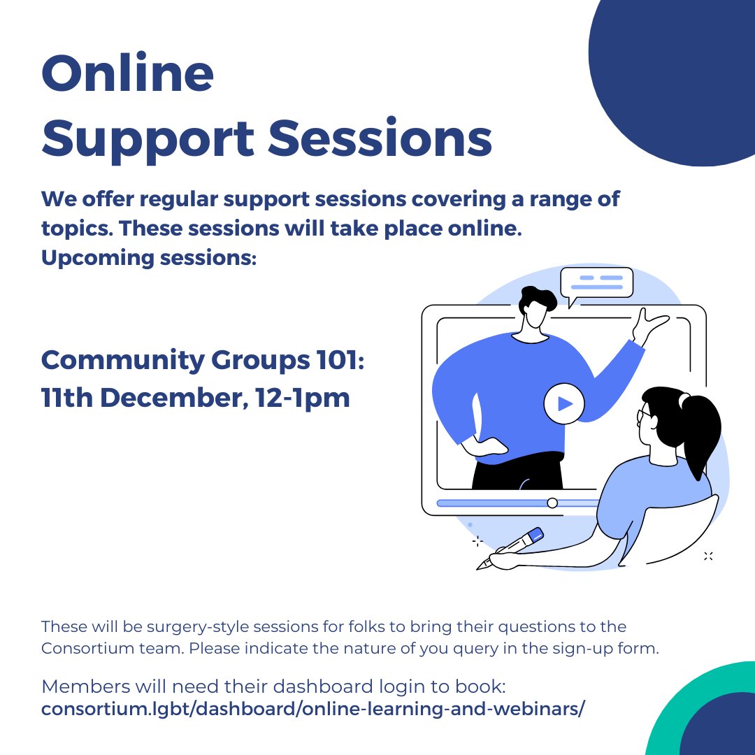 Online Support Sessions

We offer regular support sessions covering a range of topics. These sessions will take place online.

Community Groups 101:
11th December, 12-1pm

1/3