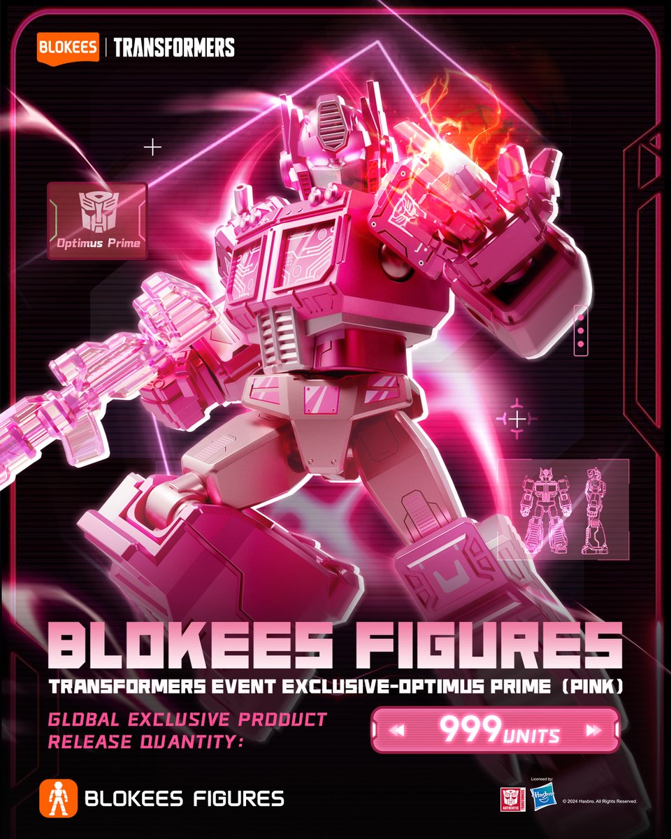 🚨 Blokees Transformers Exclusive: Optimus Prime (Pink
