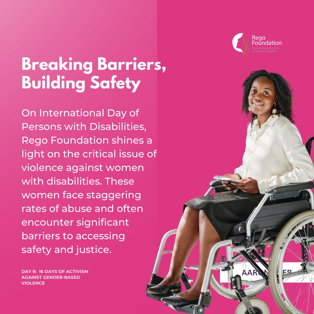 RegoFoundation's tweet photo. It’s time for inclusive solutions that address the unique needs of women with disabilities. Everyone deserves equal access to safety, justice, and opportunities.

#IDPD2024 #InclusionMatters #InternationalDayOfPersonswithDisabilities #16DaysofActivism2024 https://t.co/3GXmTzzzmJ