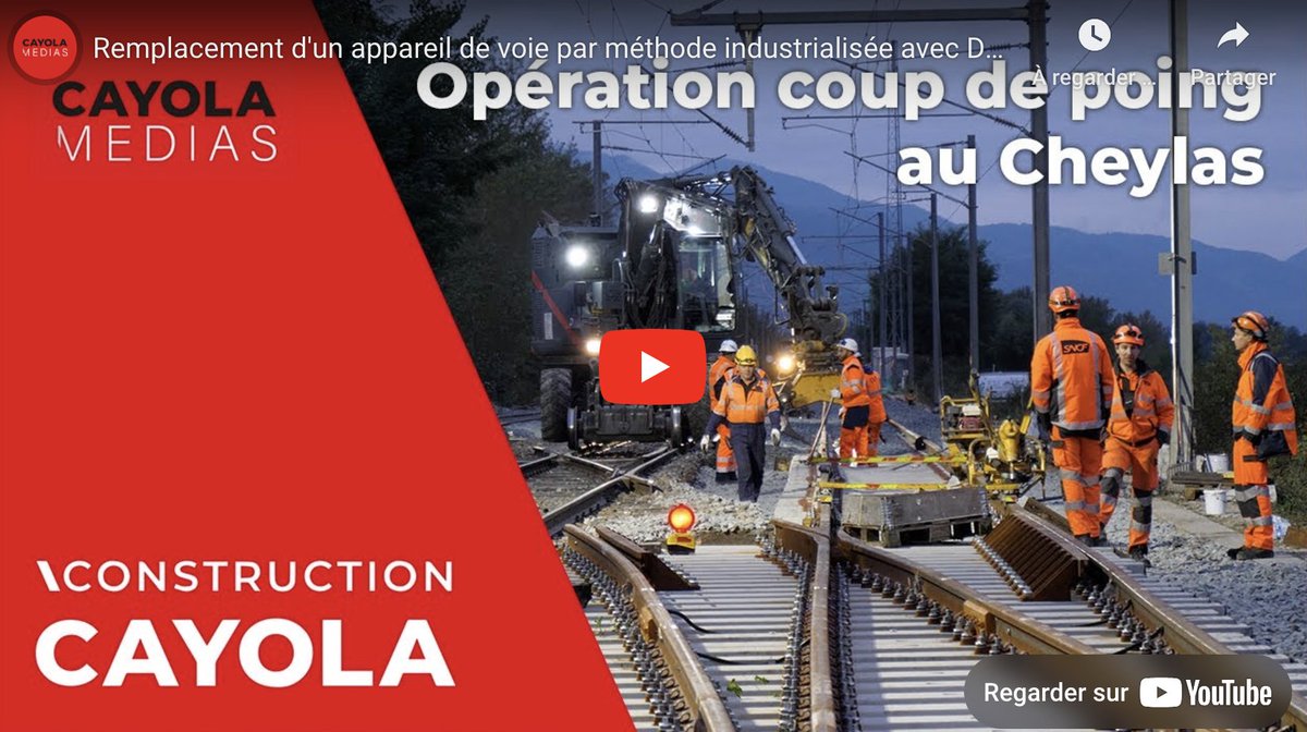PierreGibbe's tweet photo. Au Cheylas, DVF remplace un appareil de voie (RAVI). En 2024, SNCF Réseau investit 3,2 Md€ pour régénérer 1064 km de voies. 🎥👉 https://t.co/1muV4RmhA9

#Ferroviaire #Régénération https://t.co/QAErnHqBgT