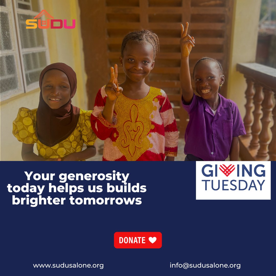 It's <a href="/givingtuesday/">#GivingTuesday</a> and every donation is targeted towards our GoFundMe. No matter the size, giving is an act of care and love.

Visit tinyurl.com/SuduGofund for more info.

You can also support us through our website sudusalone.org/support-sudu

#SaloneX #SaloneTwitter #SierraLeone