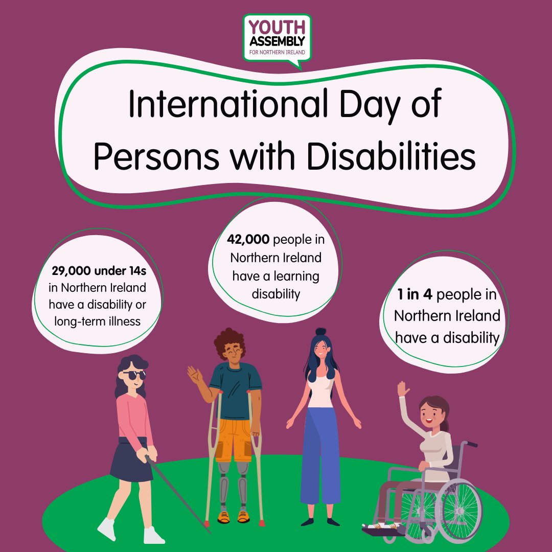 Disability rights are important to the Youth Assembly. In our Big Youth Survey, young people identified disability rights, equality, awareness and services as being important issues. 1 in 4 people here have a disability. Not all disabilities are the same and some are hidden!