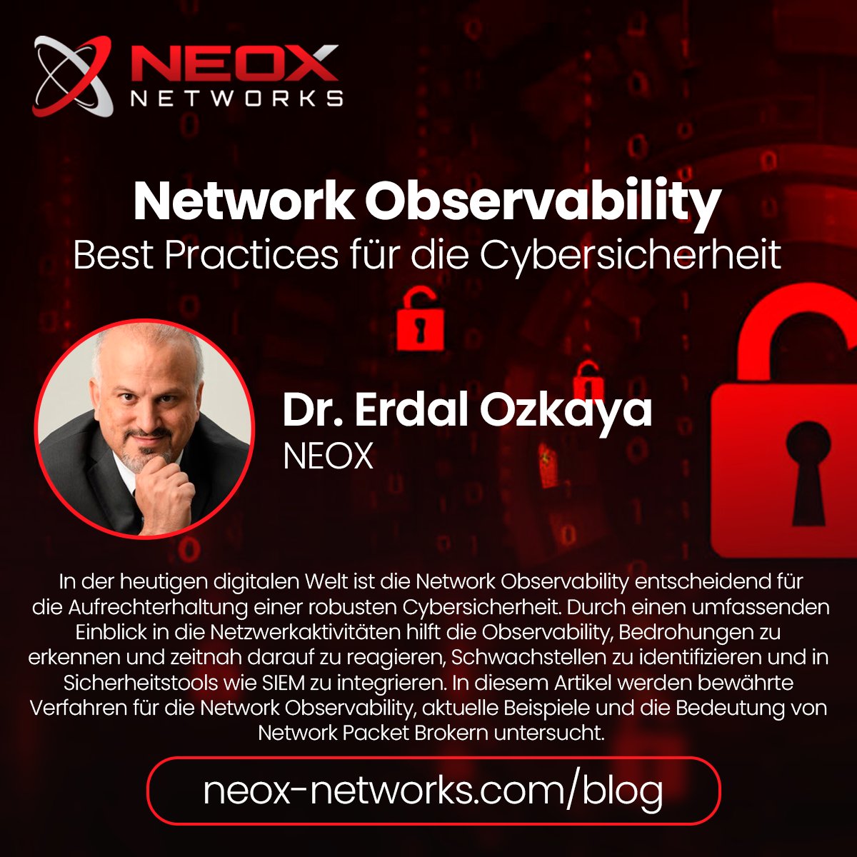 Lesen Sie unseren neuesten #Blog von #NEOX #CISO Dr. Erdal Ozkaya:
"Network Observability Best Practices für die Cybersecurity"

&gt;&gt;&gt; neox-networks.com/network-observ…

#observability #cybersecurity #networksecurity #networkforensics #incidentresponse #threatdetection