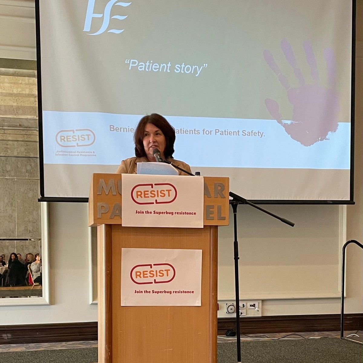 Liam McLoughlin (@liamcmcloughlin) on Twitter photo Thank you to Bernie O'Reilly, patient safety rep for sharing the story of her late husband Tony. Infection prevention is central to our work.
#AMRIC
#KeepAntibioticsWorking
#AMRICKeepIPCWorking
<a href="/HSEDubMidlands/">HSE Dublin and Midlands</a> <a href="/PublicHealthDM/">Department of Public Health-HSE Dublin & Midlands</a> <a href="/PFPS_Ireland/">PatientsForPatientSafetyIreland</a> <a href="/HSELive/">HSE Ireland</a> <a href="/AntibioticPresc/">Antibiotic Prescribing</a> Thank you to Bernie O'Reilly, patient safety rep for sharing the story of her late husband Tony. Infection prevention is central to our work.
#AMRIC
#KeepAntibioticsWorking
#AMRICKeepIPCWorking
<a href="/HSEDubMidlands/">HSE Dublin and Midlands</a> <a href="/PublicHealthDM/">Department of Public Health-HSE Dublin & Midlands</a> <a href="/PFPS_Ireland/">PatientsForPatientSafetyIreland</a> <a href="/HSELive/">HSE Ireland</a> <a href="/AntibioticPresc/">Antibiotic Prescribing</a>