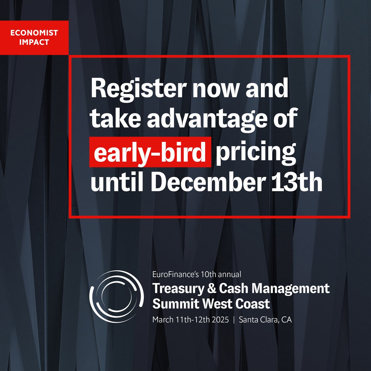 Don’t miss this opportunity to connect with 300+ industry leaders and see AI in action. Register now to secure super early bird pricing &gt;&gt; eurofinance.com/treasury-cash-…