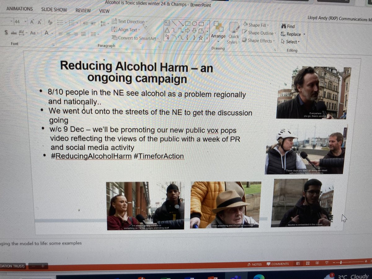 Excellent line up of presentations and speakers today at our Champions Forum. Thanks to <a href="/InstAlcStud/">IAS</a> <a href="/CarolineTweedi/">Caroline Tweedie</a> for speaking. This meeting is open to anyone within our commissioning footprint who is keen to be involved in work to #reducealcoholharm