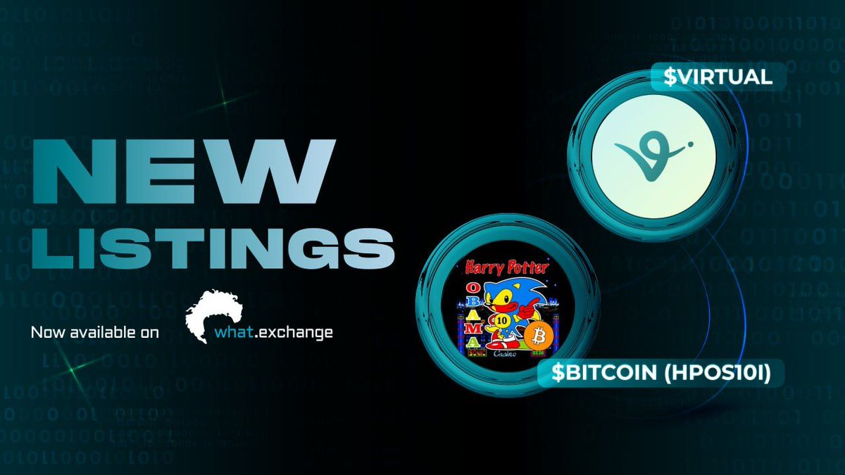 whatintern's tweet image. New Listing Alert: $VIRTUAL &amp;amp; $BITCOIN (#HPOS10I) 🚀

We are excited to announce that @virtuals_io $VIRTUAL &amp;amp; @RealHPOS10I $BITCOIN are now available for trading with up to 10x leverage on What Exchange

Trading is LIVE!🔥