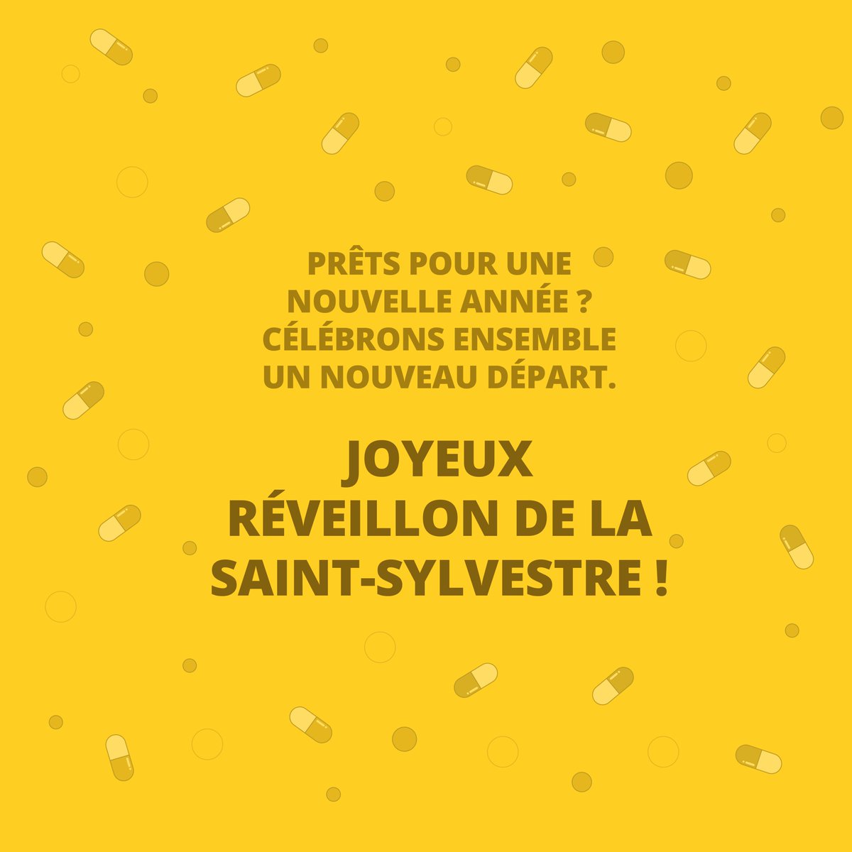 L'équipe de Cyclamed vous souhaite un réveillon de la Saint-Sylvestre inoubliable.

Une pensée chaleureuse pour les professionnels de #santé et les équipes officinales qui veillent sur notre santé pendant ces moments festifs ! 💙