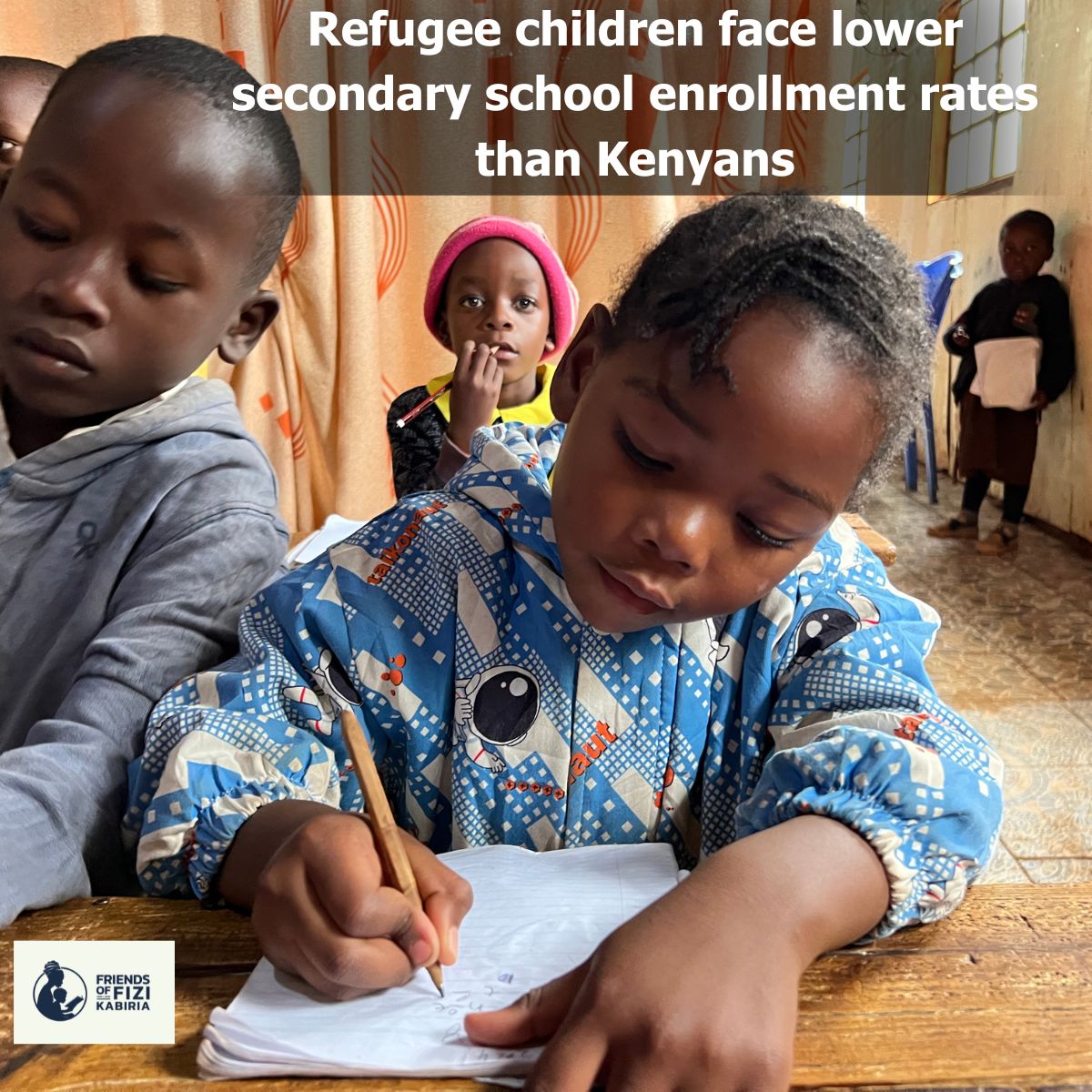 FiziCommunity's tweet photo. Support Education for Refugee Kids in Kabiria! 🌟28% of refugee adults in Nairobi lack formal education. At Fizi School, we're changing this by breaking barriers &amp; empowering kids to dream big. 👉 Learn more: https://t.co/sjyUm3Xklv
 Get involved: contact@fizischool.com https://t.co/ZWQ86n6Eiv