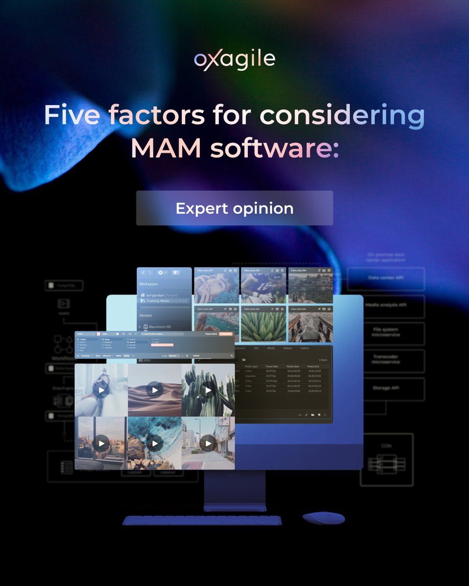 Oxagile's tweet image. When modernizing your MAM infrastructure, it’s not just about grabbing the first solution you find. The key question is: out-of-the-box or custom? Make sure your software fits your requirements for seamless media management, considering the factors below 👇
#mamsoftware