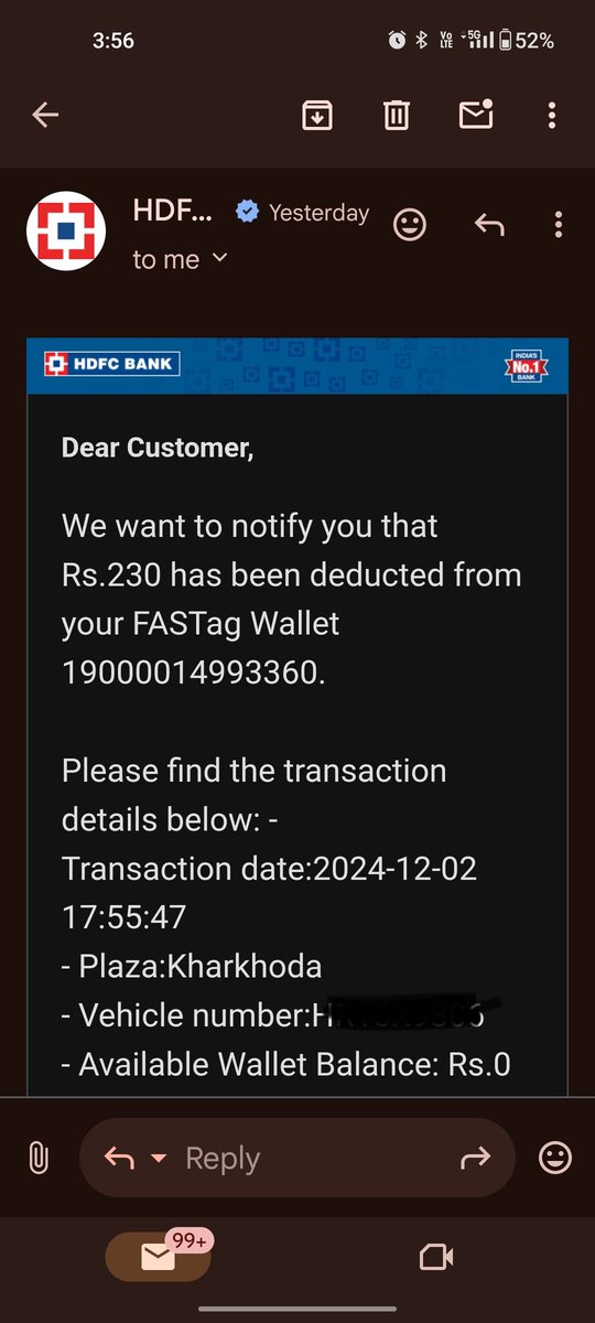 ParmarBhupender's tweet photo. @nitin_gadkari Sir,KMP Expressway ka Toll Management System flop ho chuka h.
Hmesha galat paisa katate h. 2 Dec ko inhone Kundli Entry se Kharkhoda Exit ka 230 Rs deduct kiya. Palwal tak ka paisa Kat liya.
Ab complaint &amp; time waste krte raho
@NHAI_Official @MORTHIndia @HDFC_Bank https://t.co/2kLXQqSjkN