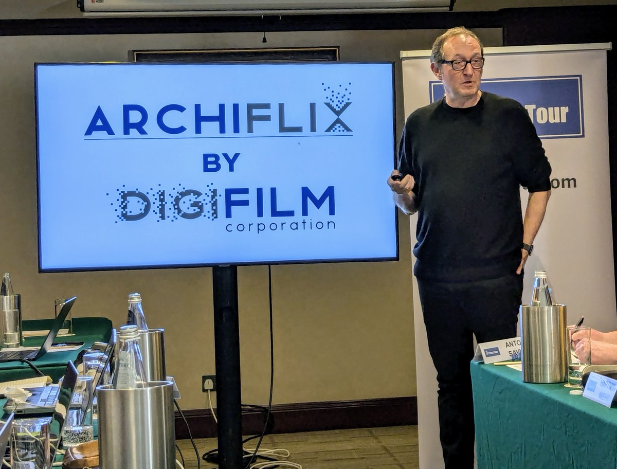 coustautc's tweet photo. Now Antoine Simkine presenting #DigiFilm, French company #MultiCloud #SecondaryStorage #Archiving #LongTermStorage #DeepArchive #Archiflix #ITPT @ITPressTour 59th Edition in Malta https://t.co/rkoLdkLiBg