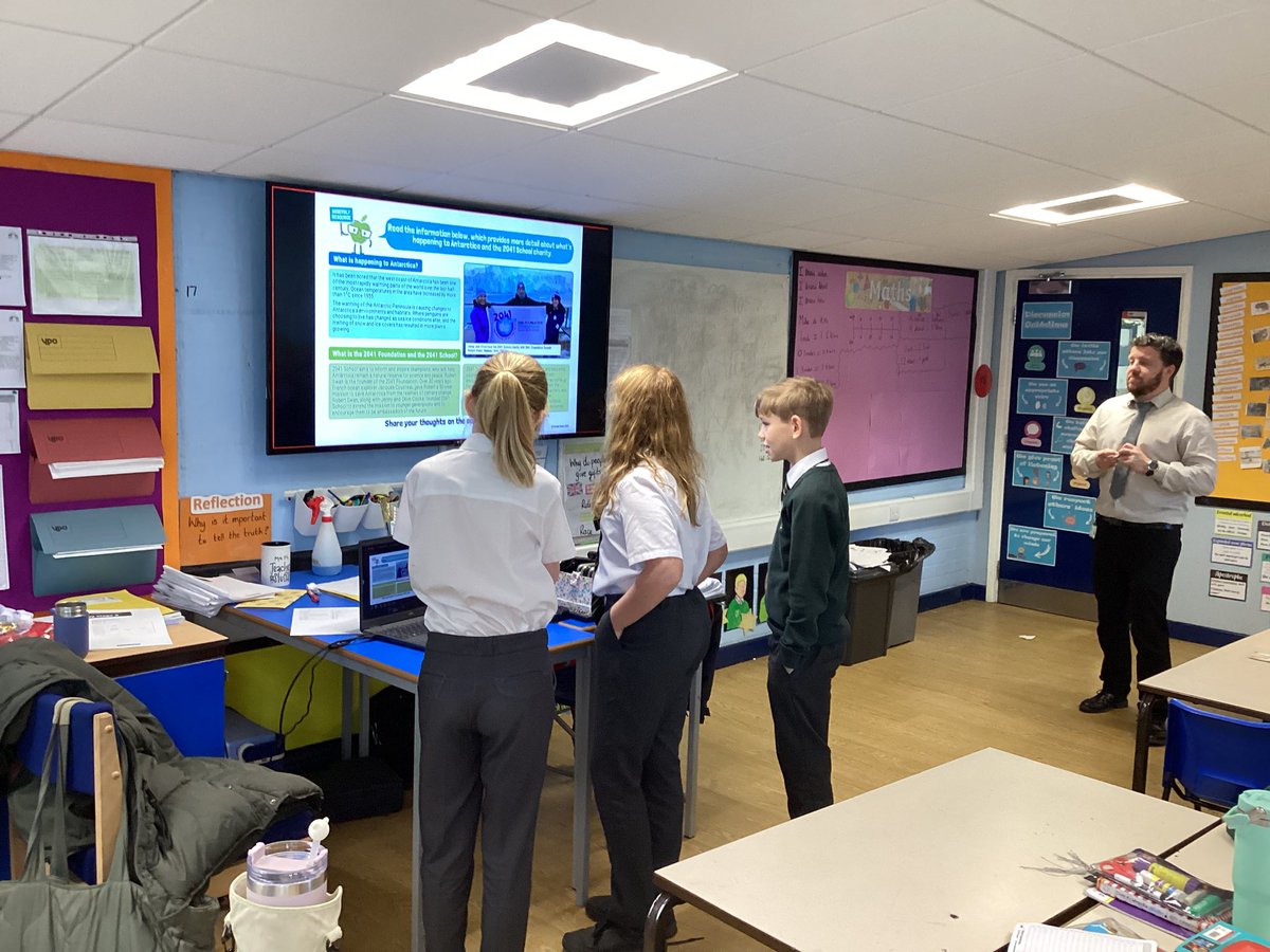 Year 6 have presented another great Picture News assembly today! No…they don’t have their backs to the audience; they are presenting to another school as well as our class through the wonder of screen sharing their presentation on TEAMS! <a href="/HelpPicture/">Picture News</a>