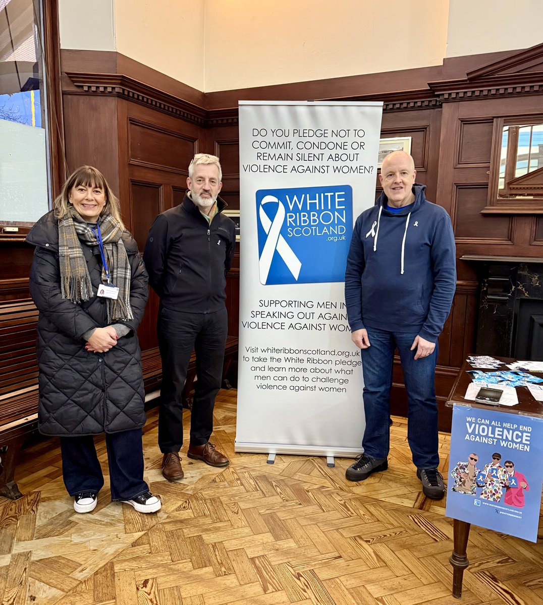 Jim Savege (@jimsavege) on Twitter photo An early start for the <a href="/AberdeenshireV1/">Aberdeenshire VAWG Partnership</a> team out asking us all to commit to supporting White Ribbon Scotland - so important that we all stand tall for a decent society for all. An early start for the <a href="/AberdeenshireV1/">Aberdeenshire VAWG Partnership</a> team out asking us all to commit to supporting White Ribbon Scotland - so important that we all stand tall for a decent society for all.