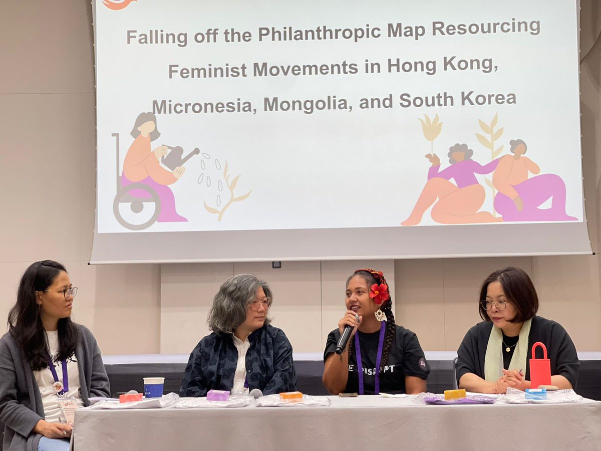 PacFemFund's tweet photo. Collaborative #AWID discussion space where we converged to share experiences, strategise innovative solutions & empower movements facing challenges in securing philanthropic support in our regions. Present was Lily Kumkee, Kiribati grantee partner, PFF.
#feminitfunding
#AWID24 https://t.co/UyNWZnQmn6