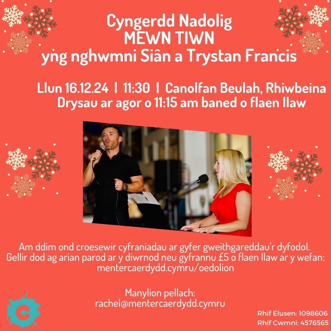 Dewch i fwynhau paned, sgwrs a cherddoriaeth y Nadolig!    🎄🎅mentercaerdydd.cymru/event/cyngerdd…    <a href="/LearnCymraegCF/">Learn Welsh Cardiff | Dysgu Cymraeg Caerdydd</a> <a href="/RhiwbinaInfo/">Rhiwbina Info</a> <a href="/DinesyddCdydd/">𝗗𝗶𝗻𝗲𝘀𝘆𝗱𝗱𝗖𝗮𝗲𝗿𝗱𝘆𝗱𝗱 📰</a> <a href="/FforwmCDd/">Fforwm Caerdydd Ddwyieithog</a> <a href="/MyWCaerdydd/">MyWCaerdydd</a> <a href="/ClwbGwawrCdydd/">Clwb Gwawr Caerdydd</a>