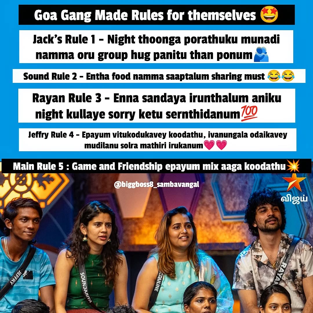 bigbossdea94881's tweet image. #goagang #rayan #jack #jacqueline #jacquline #soundraya  #ranjith #goagangrules #Jeffry