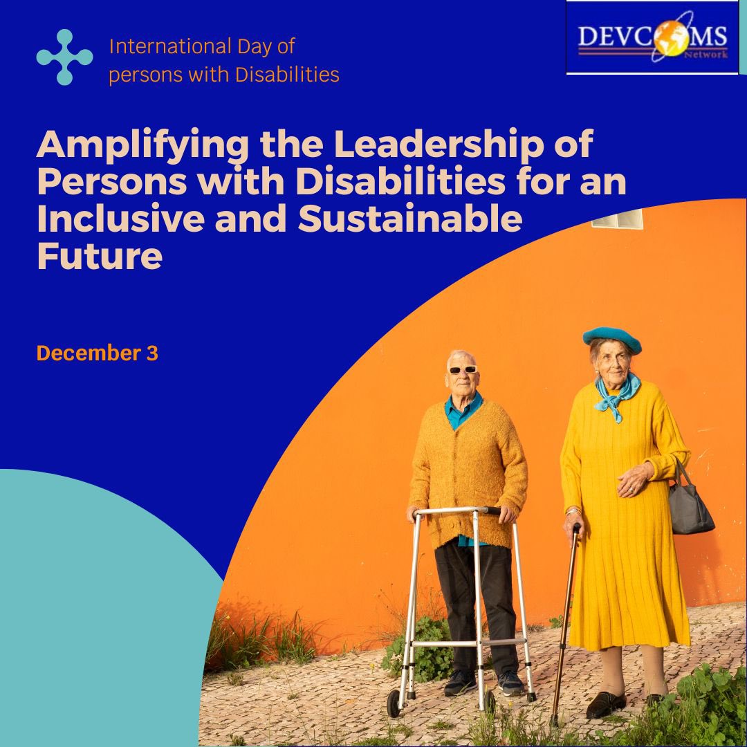 Devcoms's tweet photo. On this International Day of Persons with Disabilities, let's celebrate and amplify the leadership of persons with disabilities in building an inclusive and sustainable future. Together, we can create a world where everyone thrives. #InternationalDayOfPersonswithDisabilities https://t.co/zPnGLFvctG