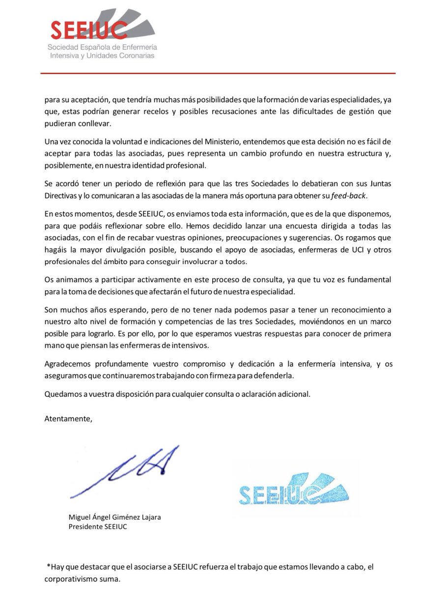 🚨 COMUNICADO sobre la especialidad de enfermería. Necesitamos vuestra opinión en estado encuesta 👉 docs.google.com/forms/d/e/1FAI…