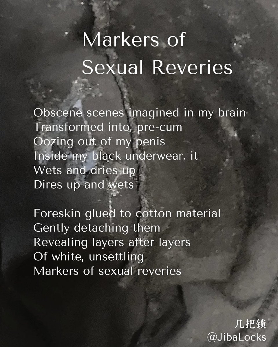 jibalocks's tweet image. 意淫印记
Markers of Sexual Reveries 
Eng translation on p.3 @jibalocks
#precum #underwere #blackunderwer #内裤 #内裤控 #内裤污渍 #underwear #cum #underwearfetish #gayfetish