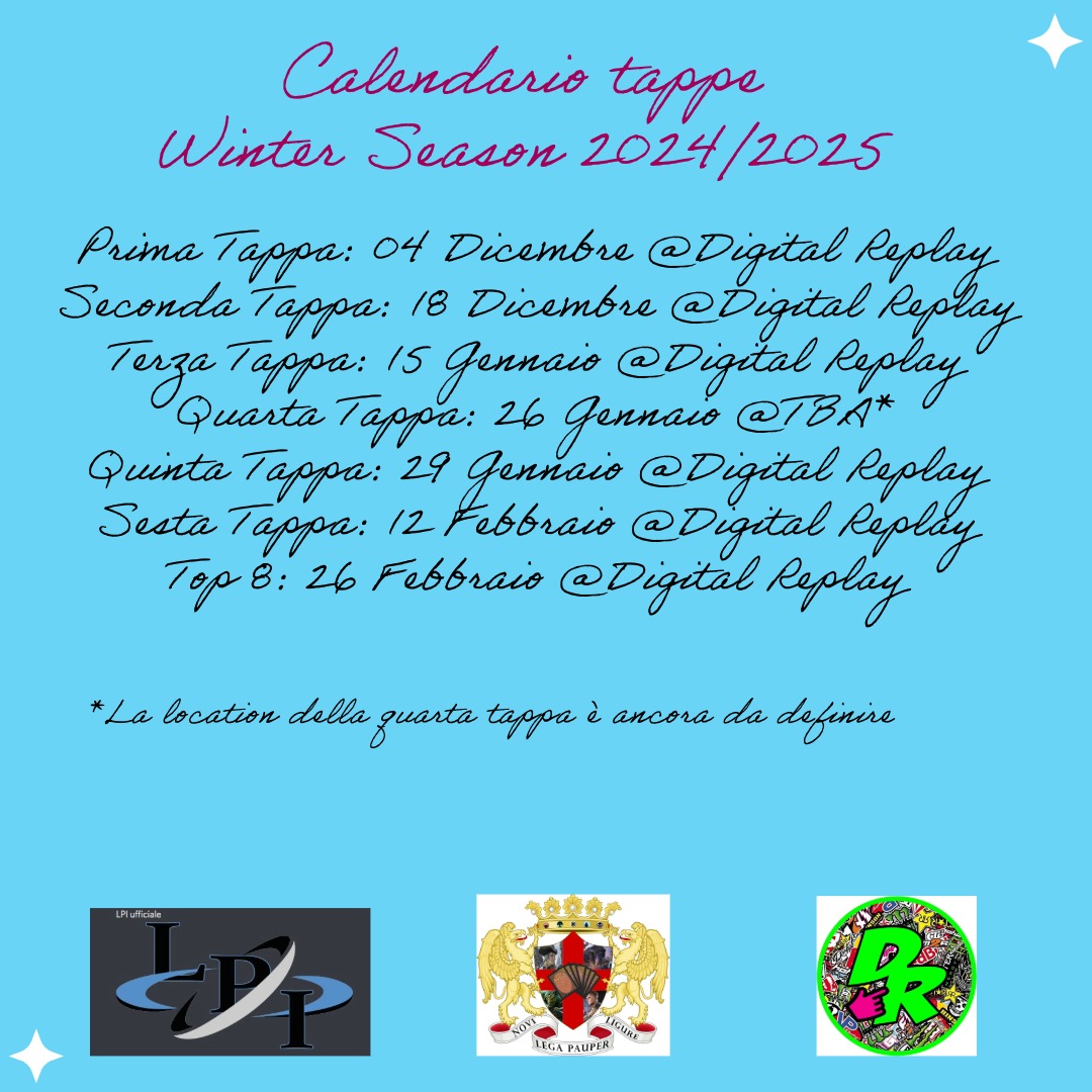 Ecco il calendario delle tappe della Winter Season: Road ti Paupergeddon Lecco
#magicthegathering #pauper #roadtopaupergeddonlecco
