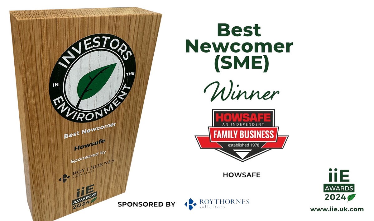 Howsafeltd's tweet photo. 🎉 Big news! Howsafe has won the Best Newcomer Award at the 2024 @iiE_UK Awards! 🌿💚 This milestone reflects our dedication to sustainability and eco-conscious practices. Read more about our journey: https://t.co/8luFXSwB8O  🌍✨ #iiEAwards #Sustainability #EcoFriendly #HowSafe https://t.co/4rSL2kgiGY