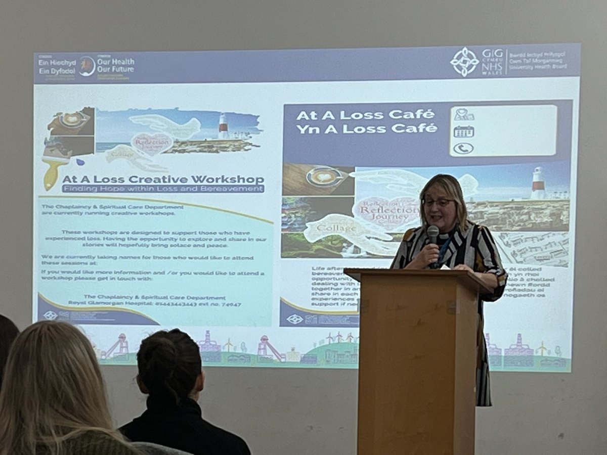 Great presentation regarding spirituality and its importance in loss, grief and bereavement, and the At a Loss Cafe <a href="/CwmTafMorgannwg/">Cwm Taf Morgannwg University Health Board</a> <a href="/nursedonwalker/">Donna</a> @CTUHBChaplaincy