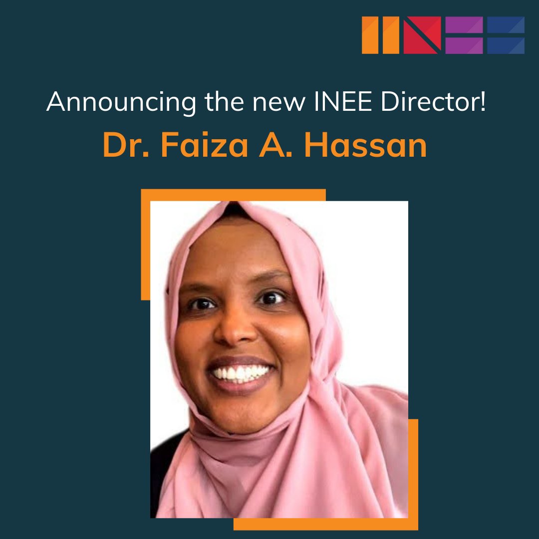 📢 We are pleased to announce Dr. Faiza Hassan as the new INEE Director!

Dr. Hassan brings nearly 20 years of diverse experience in strategic management and technical leadership. She will officially start in this role in January 2025.

Learn more ➡️ inee.org/blog/announcin…
