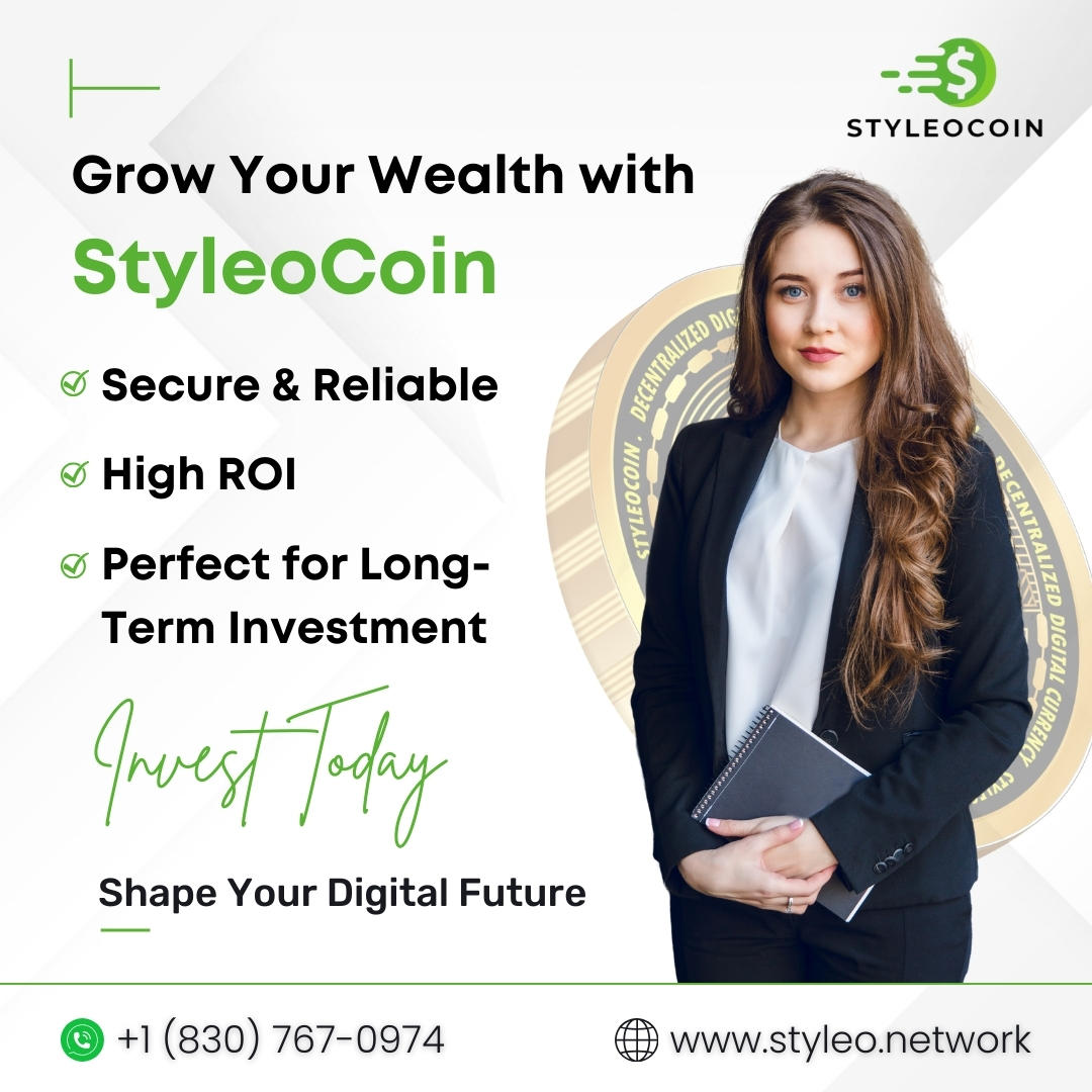 styleocoin's tweet photo. Grow Your Wealth with StyleoCoin
Secure &amp; Reliable
High ROI
Perfect for Long - Term Investment
Invest Today
Shape Your Digital Future
Visit - 📷https://t.co/E3ZVoT7Hdu
#cryptoinvesting #FinancialGrowth #StyleoCoin #Cryptocurrency #smartinvestingvesting #BlockchainRevolution https://t.co/ucVc66rjub