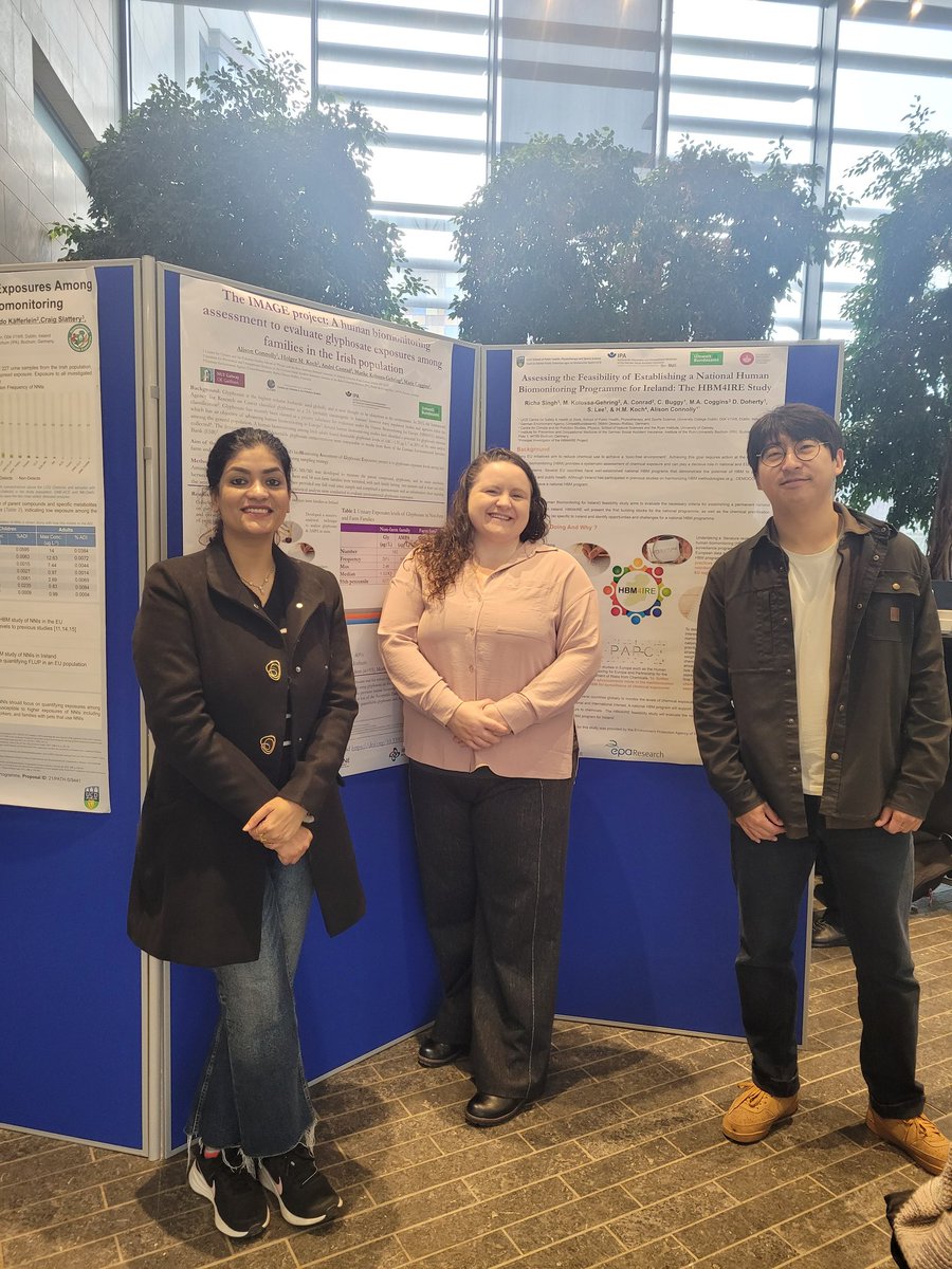 The team attending #OneHealth conference in #UCD

Our team is presenting #humanbiomonitoring studies to evaluate chemical pollution for surveillance &amp; early warning indicators, all to tackle threats to human health.  

Funded by <a href="/Researchirel/">Research Ireland</a>
<a href="/EPAResearchNews/">EPA Research News</a> <a href="/mariescurie_ire/">MarieS-Curie Ireland</a>