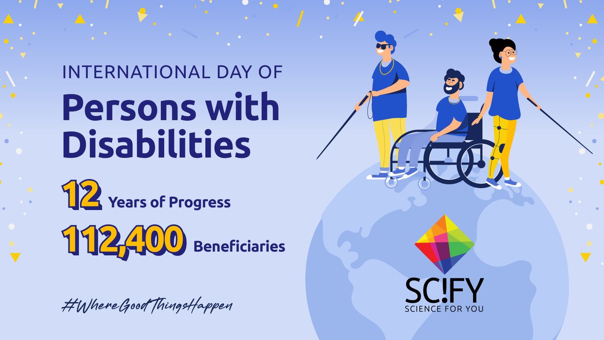 🌟From the first day SciFY was founded, we have worked with and for People with Disabilities.♿
🤝Every year on this day, we take a moment to look back and see what we have achieved together. 
...and then we keep going...

🔗scify.org/impact_areas/a…

#SciFY #WhereGoodThingsHappen