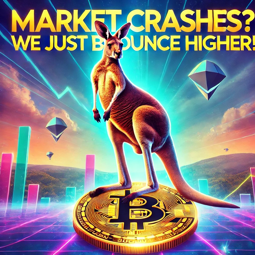 TheKangarooCoin's tweet photo. When the market’s tough, but you’re holding KangarooCoin... 🦘🚀
#KangarooCoin #CryptoMeme #BounceBack https://t.co/pE3aTvUEtv